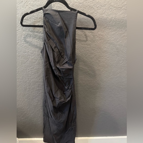 NWT Zara Black Sleeveless Midi Dress - Picture 4 of 6